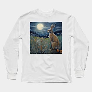 Moonlit Reverie: The Hare's Serenity 04 Long Sleeve T-Shirt